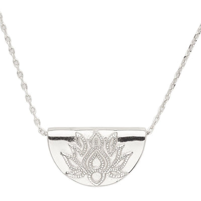 By Charlotte Lotus Short Necklace, Silver