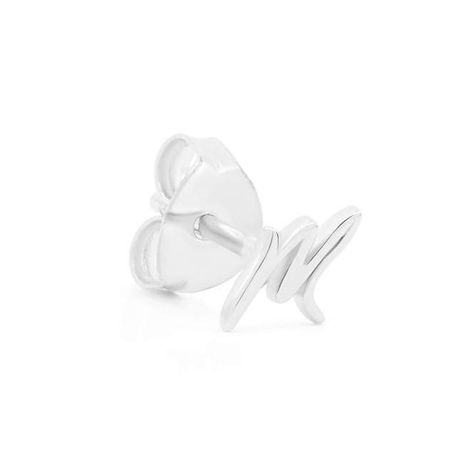 By Charlotte Love Letter Initial Single Stud Earring, Silver