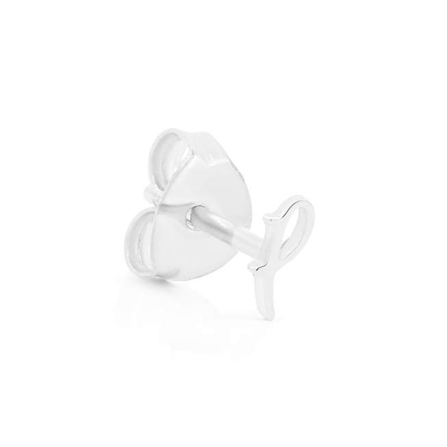 By Charlotte Love Letter Initial Single Stud Earring, Silver