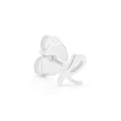 By Charlotte Love Letter Initial Single Stud Earring, Silver