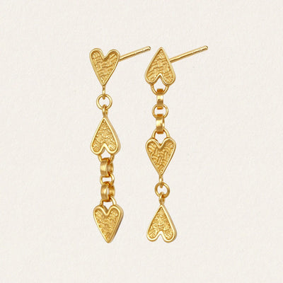 Temple of the Sun Amore Earrings, Gold