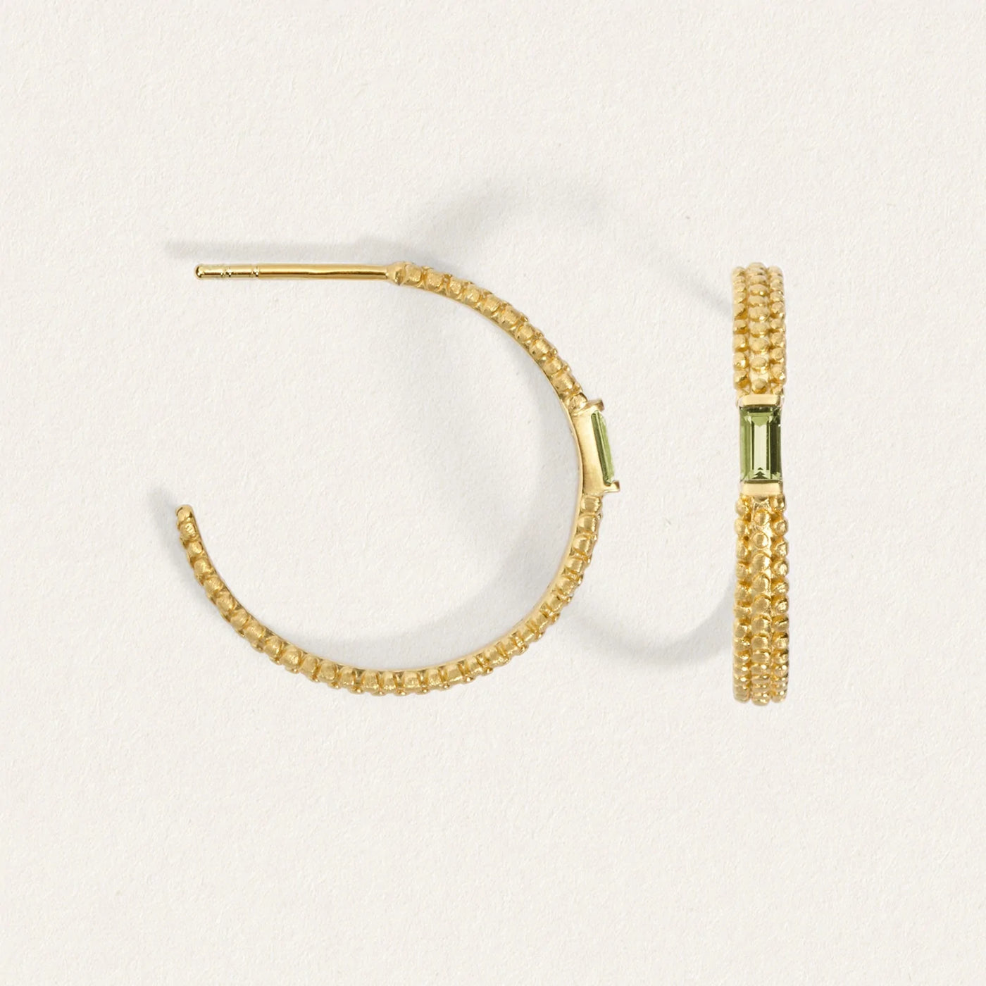 Temple of the Sun Vashti Peridot Hoops, Gold