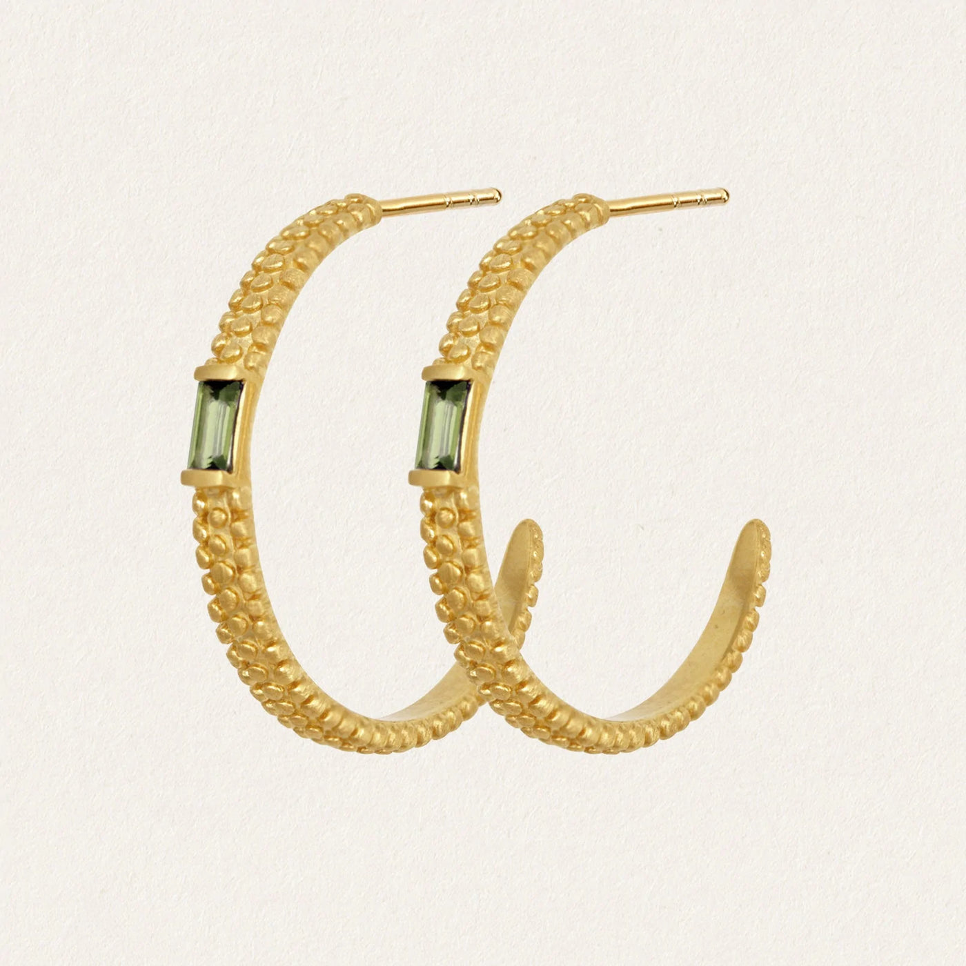 Temple of the Sun Vashti Peridot Hoops, Gold