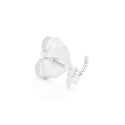 By Charlotte Love Letter Initial Single Stud Earring, Silver